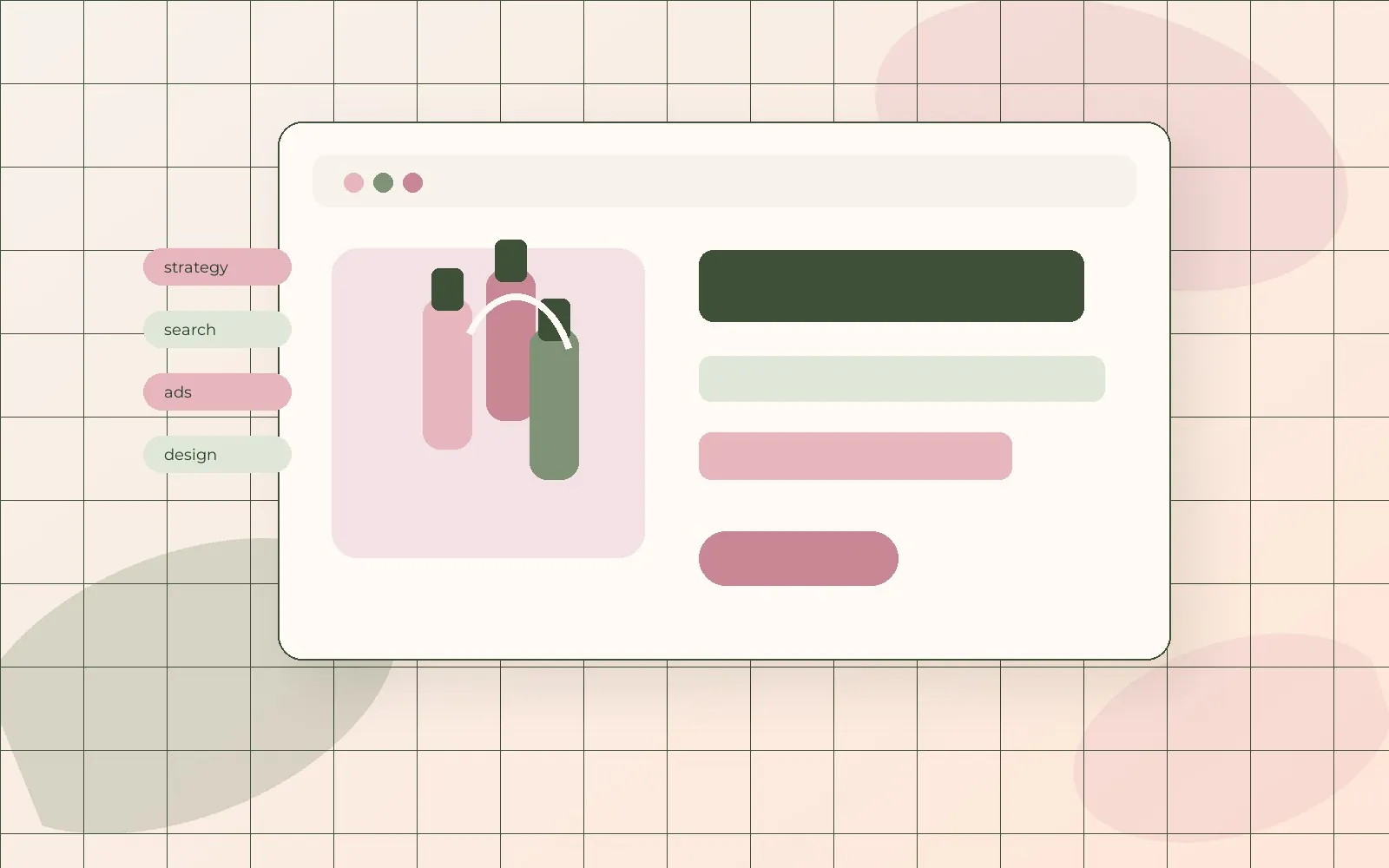 Modern Maryland nail salon website design with editorial pink and green styling, mobile booking, service details, and nail portfolio imagery